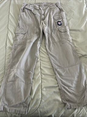 Flame resistant Men's Light Gray Cargo Pants with Multiple Utility Pockets